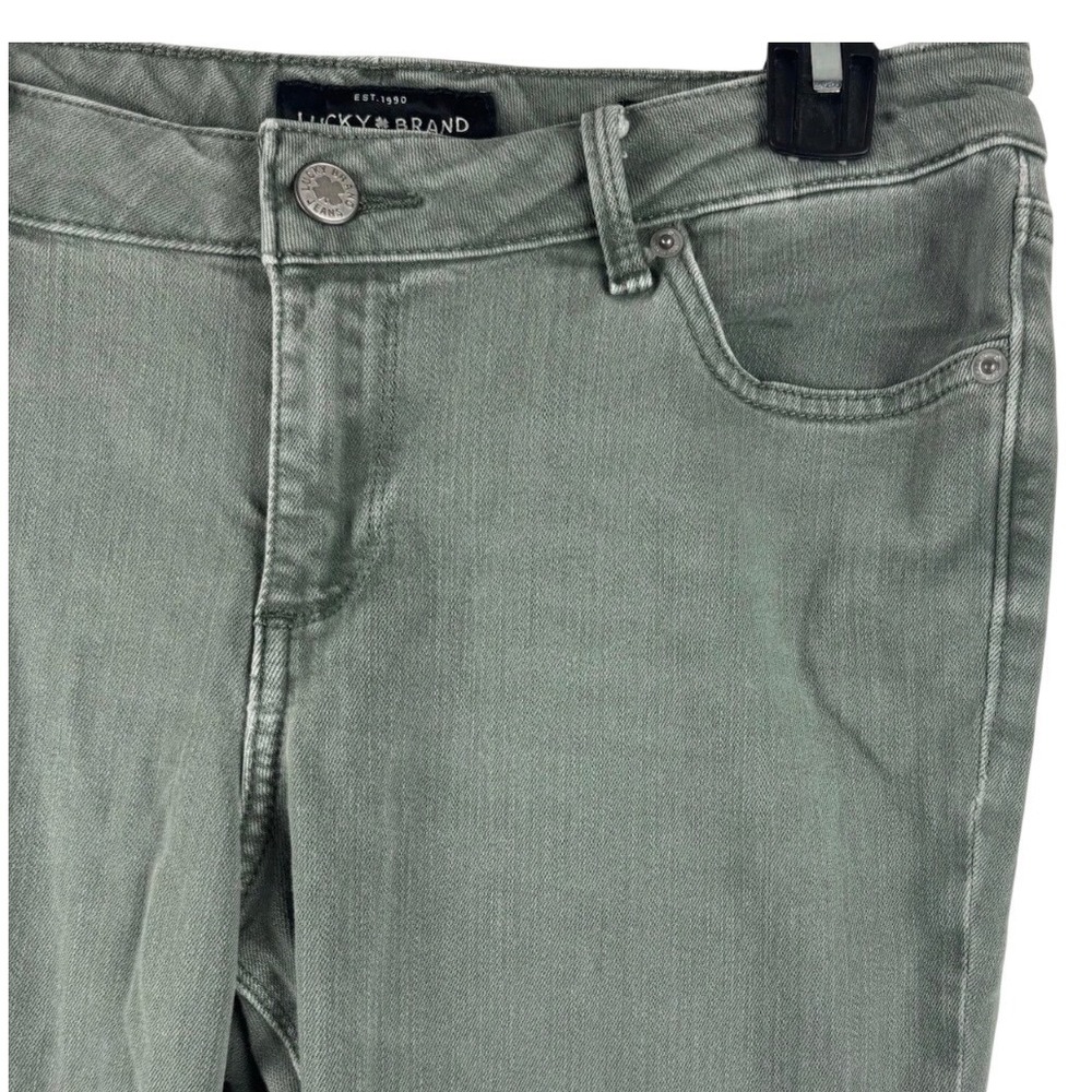 Lucky Brand Lolita Skinny Jeans Men 29 Olive Green Ankle Stretch 7W13873
